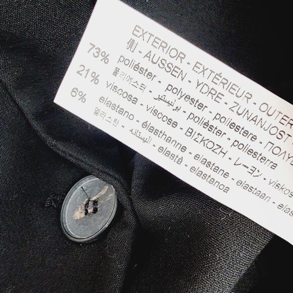 Zara Black Cropped Double Breasted Blazer Jacket Size Medium - Picture 7 of 10